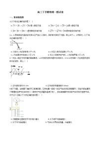 2021届北京市大兴区高三下学期物理一模试卷含答案