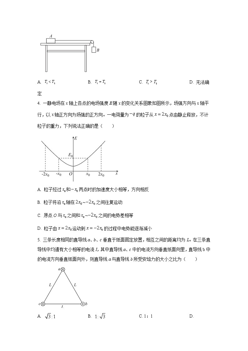河南省部分名校2022届高三上学期8月摸底联考物理试题+Word版含答案02