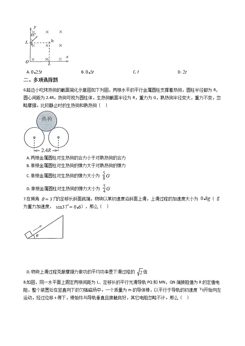 2021届广东省深圳市高三下学期理综物理第一次调研考试试卷含答案02