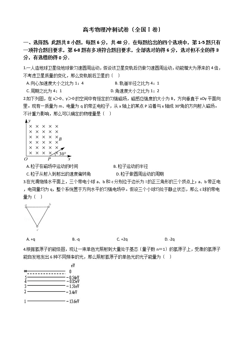 2021届安徽省名校联考高考物理冲刺试卷（全国Ⅰ卷）含答案01