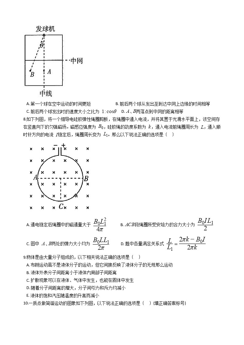 2021届广东省佛山市普通高中高三物理教学质量检测试卷含答案第3页