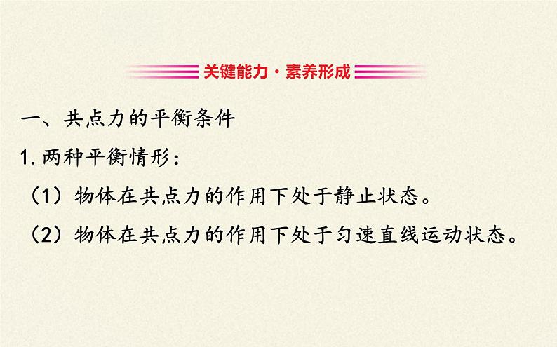 鲁科版（2019）高中物理 必修第一册 4.3 共点力的平衡 课件06