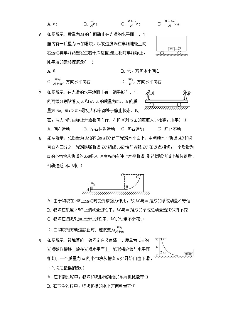 16.3 动量守恒定律 练习—2021-2022学年高二上学期物理人教版选修3-5第2页