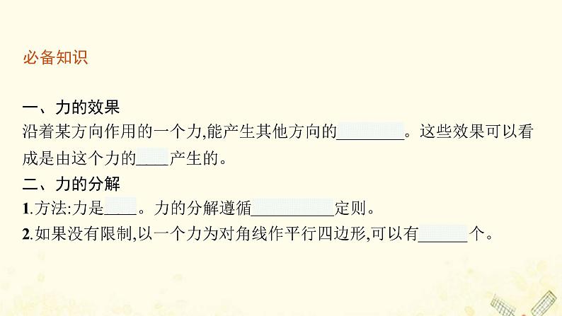 2021_2022学年新教材高中物理第3章力与相互作用6怎样分解力课件沪科版必修第一册05