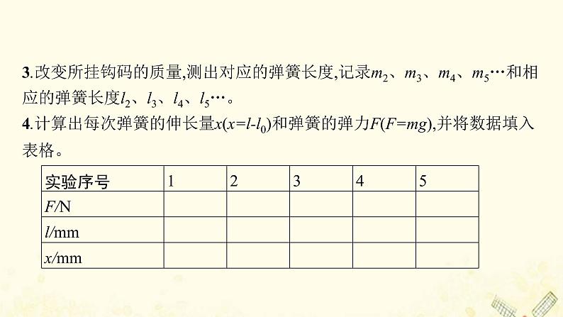 2021_2022学年新教材高中物理第3章力与相互作用2.3实验探究弹簧弹力与形变量的关系课件沪科版必修第一册07