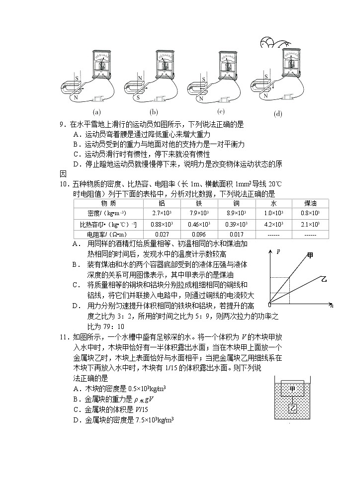 2021-2022学年河北省唐山市遵化市高一上学期开学质量检测物理试题第3页