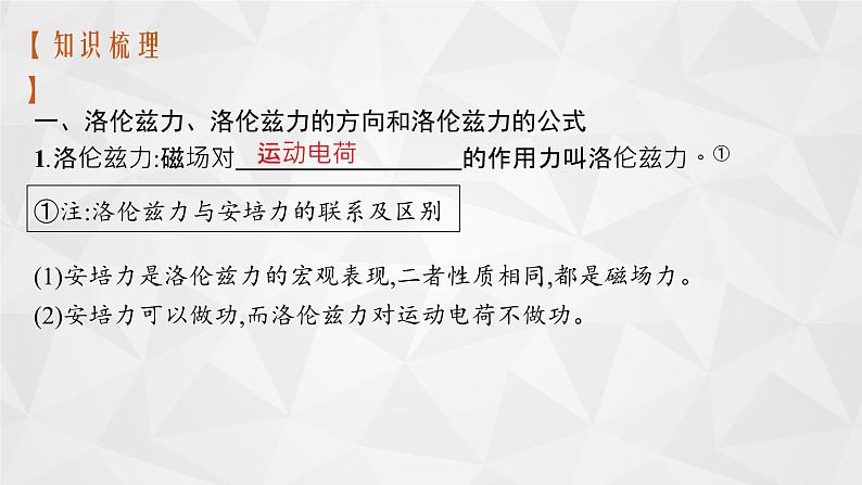 22届高中物理一轮总复习 24　磁场对运动电荷的作用（新高考）课件PPT04