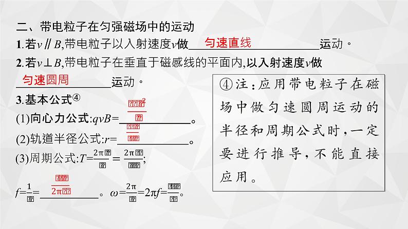 22届高中物理一轮总复习 24　磁场对运动电荷的作用（新高考）课件PPT08