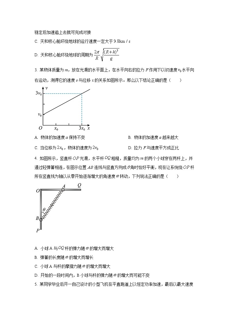 2022届湖南师范大学附属中学高三上学期月考（一）物理试题（word版含答案）第2页