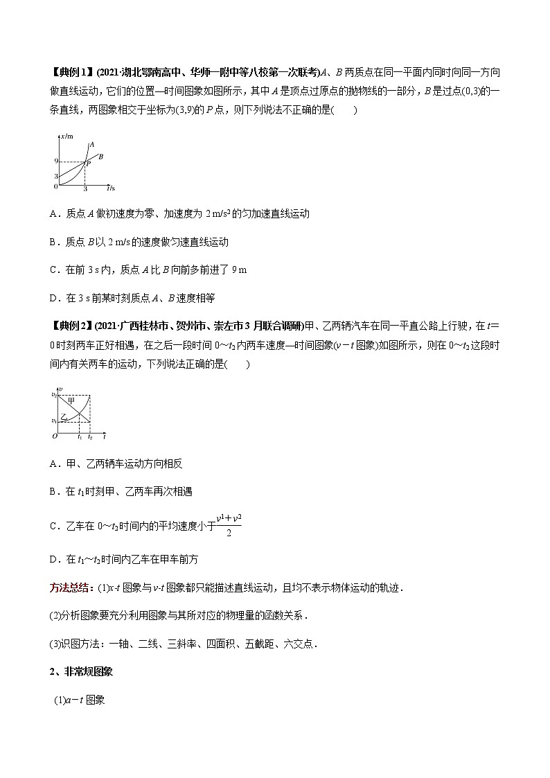 高考   一轮复习专题1.2 运动学图像 追击相遇及实验学案第3页