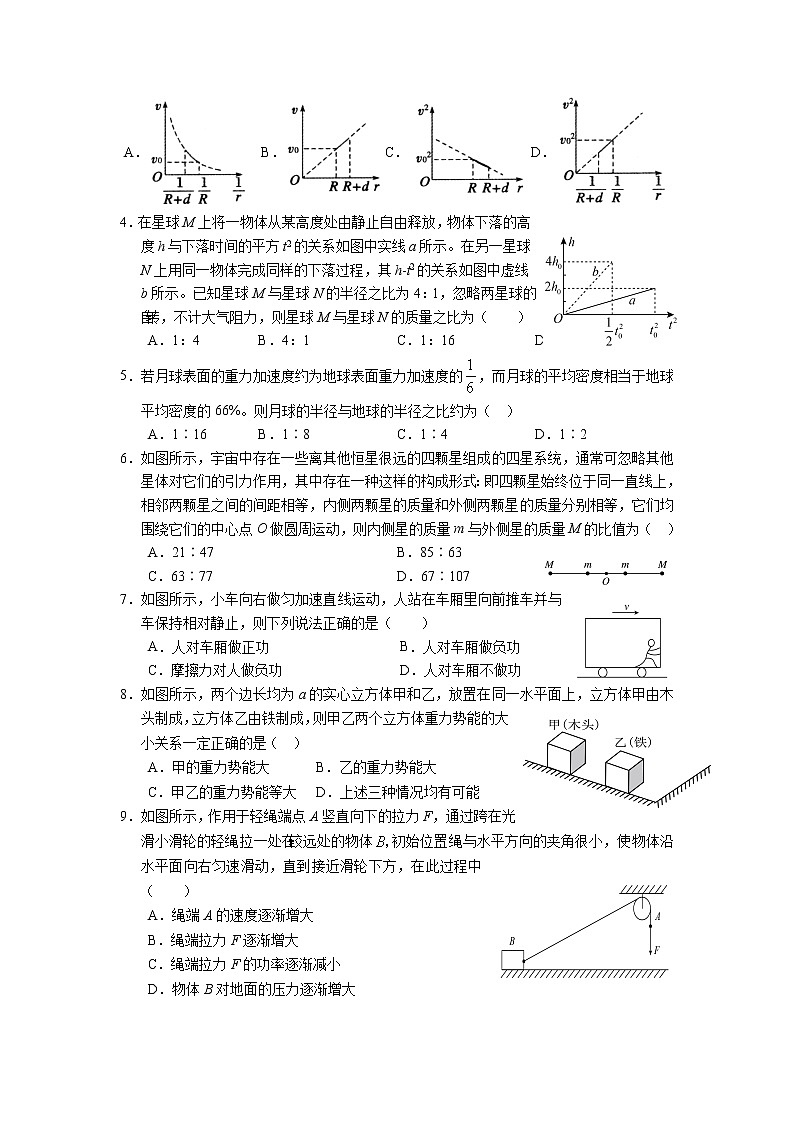 2020-2021学年河南省辉县市一中高一下学期第二次阶段性考试物理试题第2页