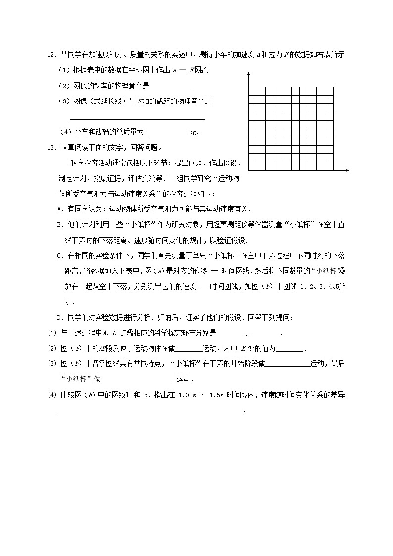 第四章 牛顿运动定律   试题C 含答案—【新教材】粤教版（2019） 高中物理必修第一册检测第3页