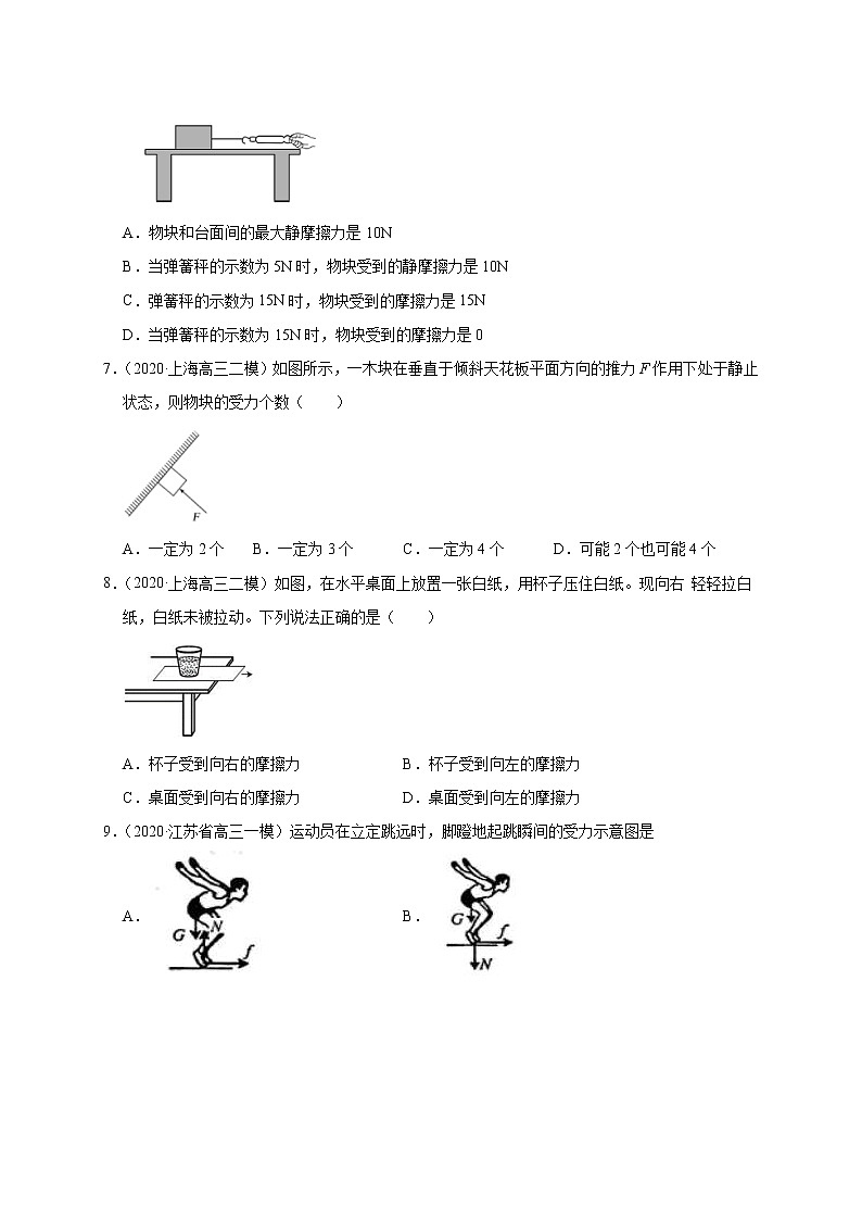 人教版物理必修第一册同步检测：3.2《摩擦力》（解析版+原卷版）03