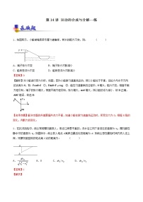 人教版物理高中二轮复习专题试卷练习——第十四讲《运动的合成与分解》