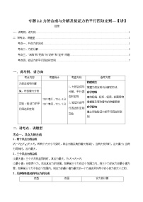 专题2.2 力的合成与分解及验证力的平行四边定则【讲】-2022年高考物理一轮复习讲练测