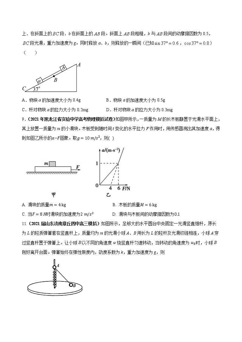 专题3.2 牛顿运动定律的应用—【练】原卷版第3页