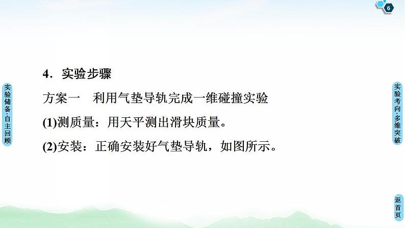 2021版高考物理大一轮复习通用版课件：第6章 实验7　验证动量守恒定律06