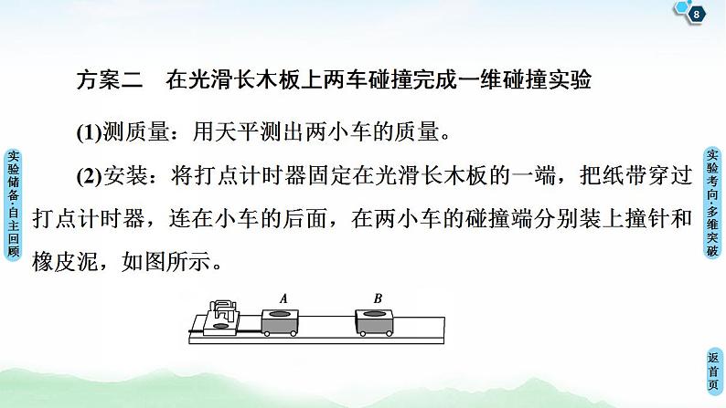 2021版高考物理大一轮复习通用版课件：第6章 实验7　验证动量守恒定律08