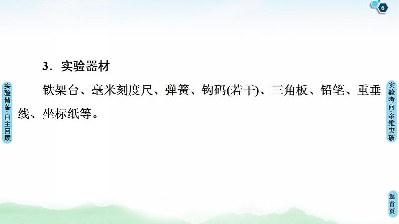 2021版高考物理大一轮复习通用版课件：第2章 实验2　探究弹力和弹簧伸长量的关系第6页