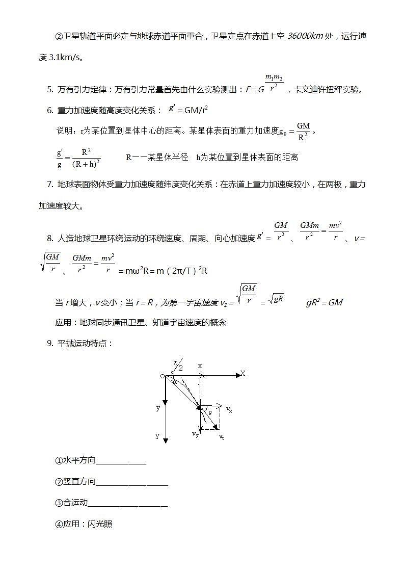 高考物理基本知识点总结学案第2页
