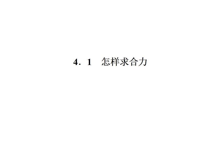 人教版高一上册物理课件《第4章 怎样求合力》第2页