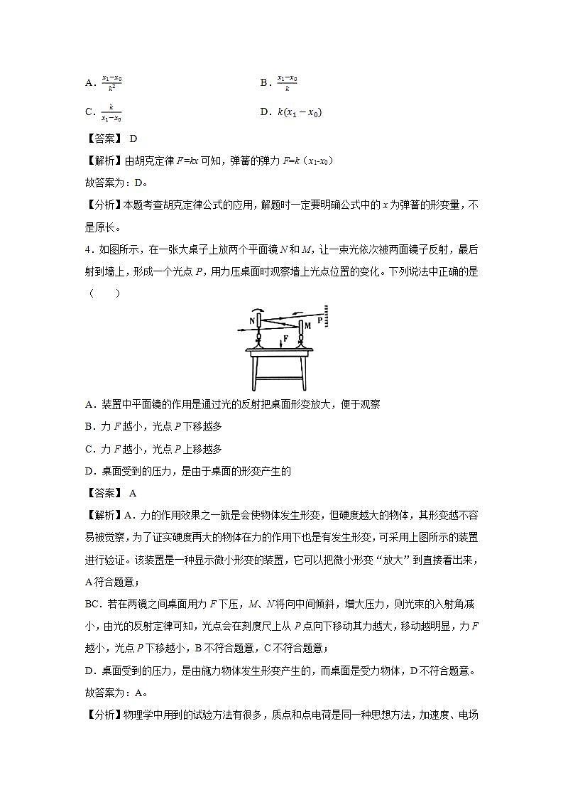 人教版（2019）高中物理 必修一 3.1 重力与弹力第2课时 习题第2页