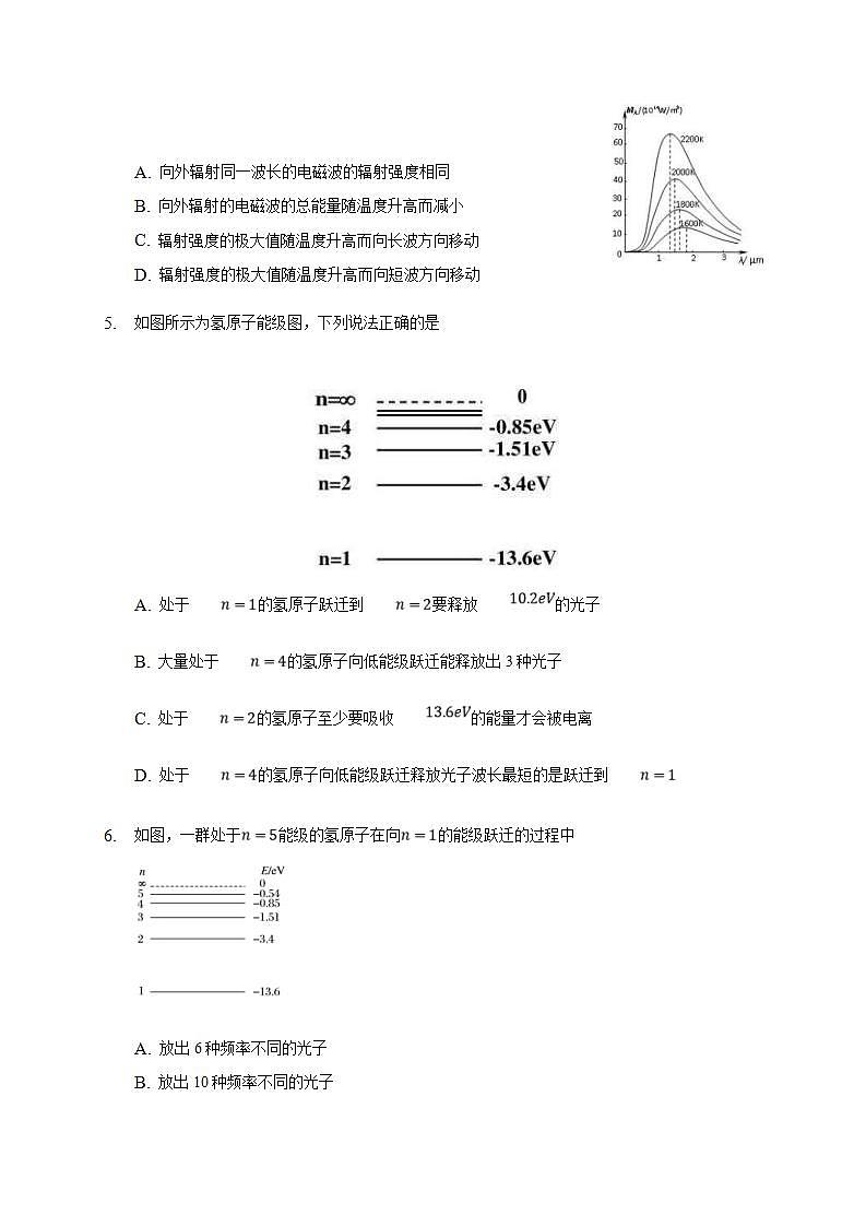 人教版高中物理必修第三册同步练习：13.5《能量量子化》(含答案)02