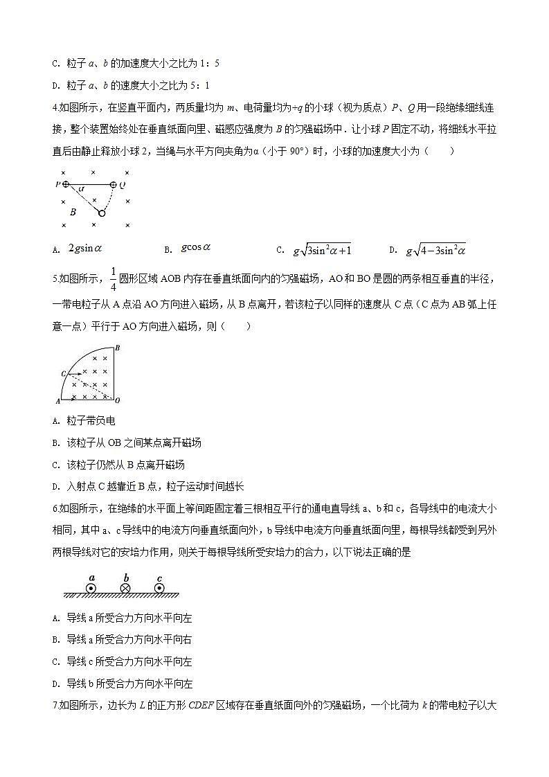 人教版高中物理选择性必修第二册第一章《安培力与洛伦兹力》单元能力提升卷（原卷版）02