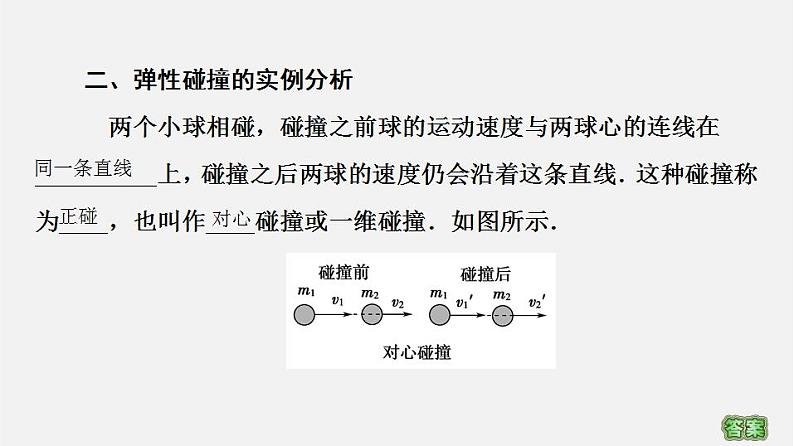 人教版高中物理选择性必修第一册课件1.5《弹性碰撞和非弹性碰撞》第6页