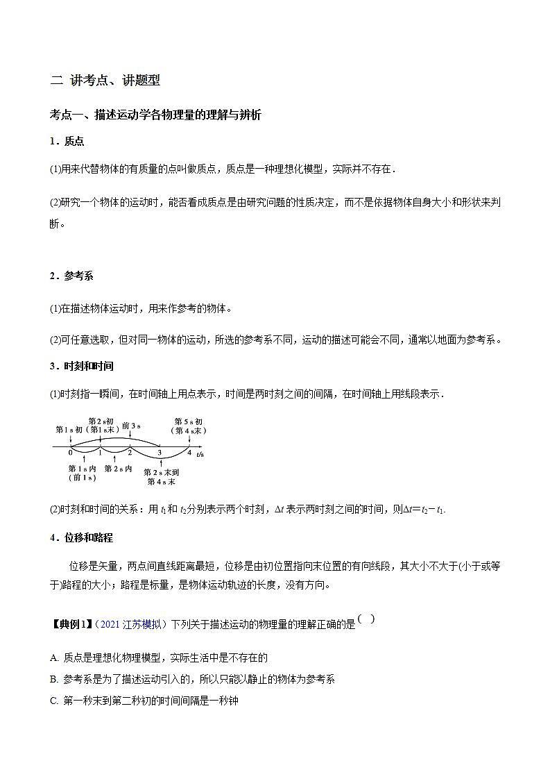 专题1.1 运动的描述 匀变速直线运动的规律【讲】解析版第2页