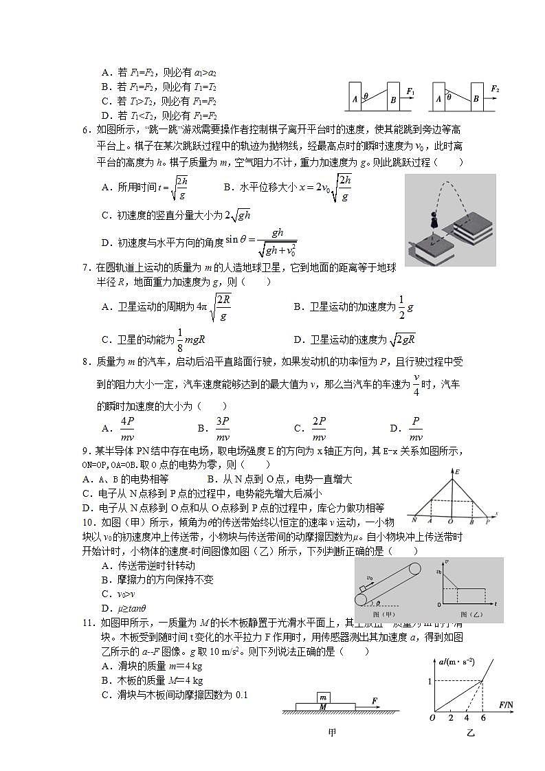 2022届河南省洛阳市第一高级中学高三上学期10月月考物理试题（word版含答案）第2页