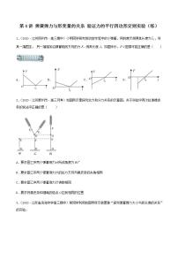 第4讲 弹簧弹力与形变量的关系 验证力的平行四边形定则实验（练）2022年高考一轮复习讲练测（新高考·江苏)(1)无答案