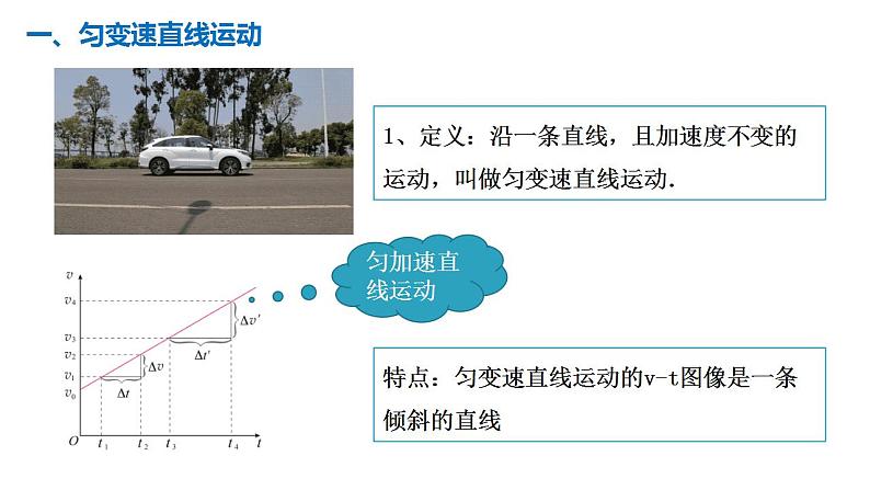 2.2匀变速直线运动速度与时间的关系第4页