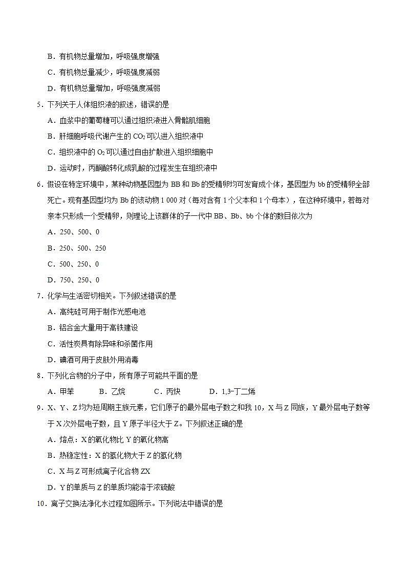 【全国Ⅲ卷】（精校版）2019年高等学校招生全国统一考试理综试题（含答案）第2页