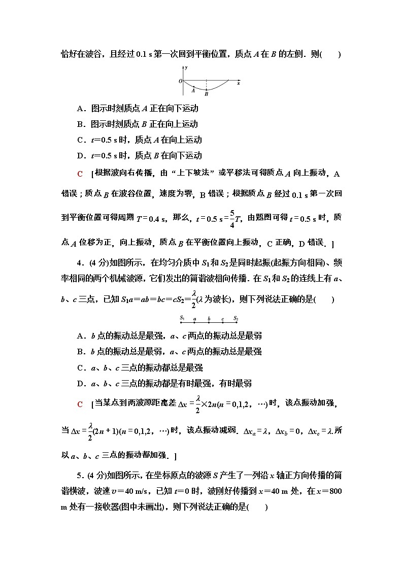 人教版高中物理选择性必修第一册章末综合测评3《机械波》(含解析)02