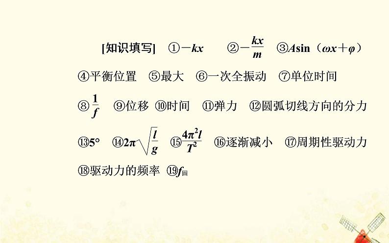 2021年新教材高中物理第二章机械振动章末复习提升课件粤教版选择性必修第一册03