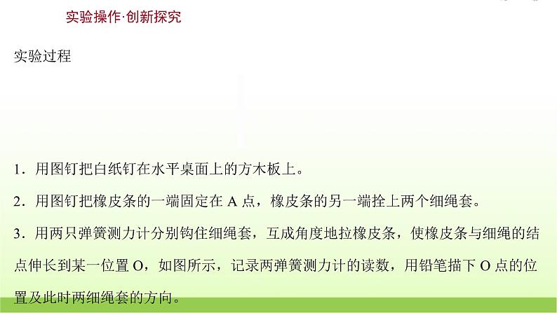 高考物理一轮复习实验三探究两个互成角度的力的合成规律课件第3页