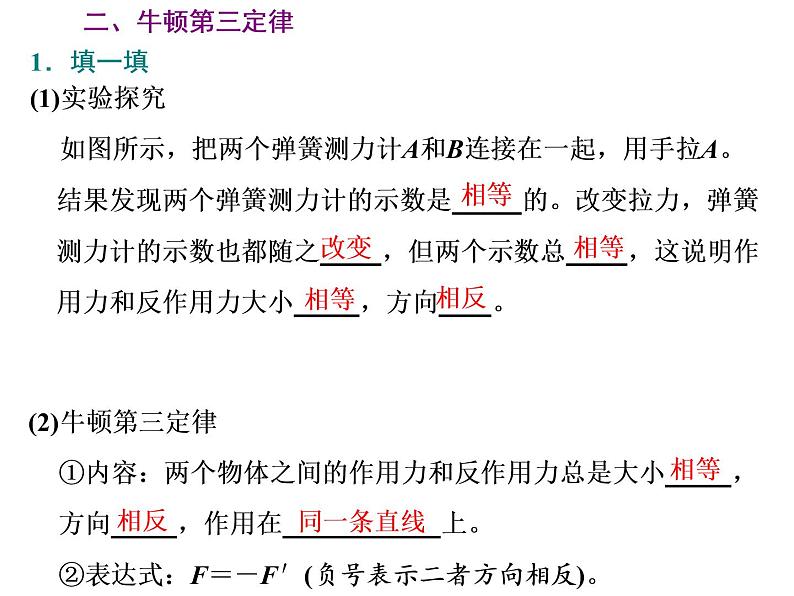 2021-2022学年高中物理新人教版必修第一册 第三章 第3节  牛顿第三定律 课件（42张）07