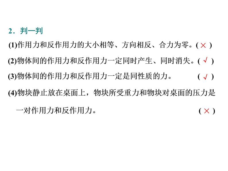 2021-2022学年高中物理新人教版必修第一册 第三章 第3节  牛顿第三定律 课件（42张）第8页