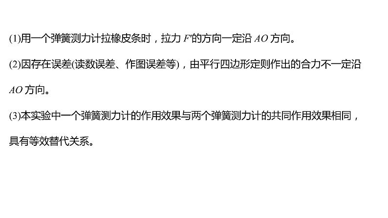 2021-2022学年高中物理新人教版必修第一册 第三章  4. 第2课时 实验：探究两个互成角度的力的合成规律 课件（42张）第4页