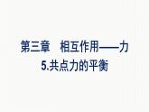 2021-2022学年高中物理新人教版必修第一册 第三章　5.共点力的平衡 课件（51张）