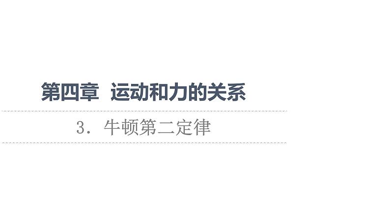 2021-2022学年高中物理新人教版必修第一册 第4章 3．牛顿第二定律 课件（75张）01