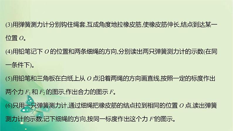 2021-2022学年高中物理新人教版必修第一册 第三章4.第2课时　实验：探究两个互成角度的力的合成规律 课件（12张）第4页