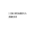 2021-2022学年高中物理新人教版必修第一册 4.2 实验：探究加速度与力、质量的关系 课件（22张）