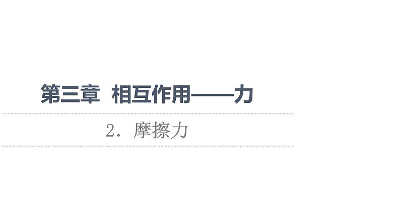 2021-2022学年高中物理新人教版必修第一册 第3章 2．摩擦力 课件（67张）01