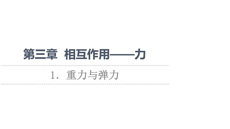 2021-2022学年高中物理新人教版必修第一册 第3章 1．重力与弹力 课件（88张）第1页