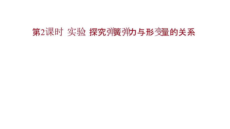 2021-2022学年高中物理新人教版必修第一册 第三章  1. 第2课时 实验：探究弹簧弹力与形变量的关系 课件（28张）01