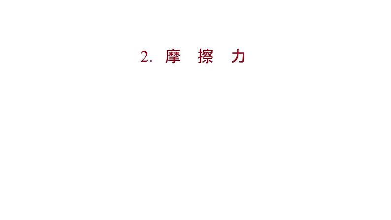 2021-2022学年高中物理新人教版必修第一册 第三章  2.摩擦力 课件（66张）01