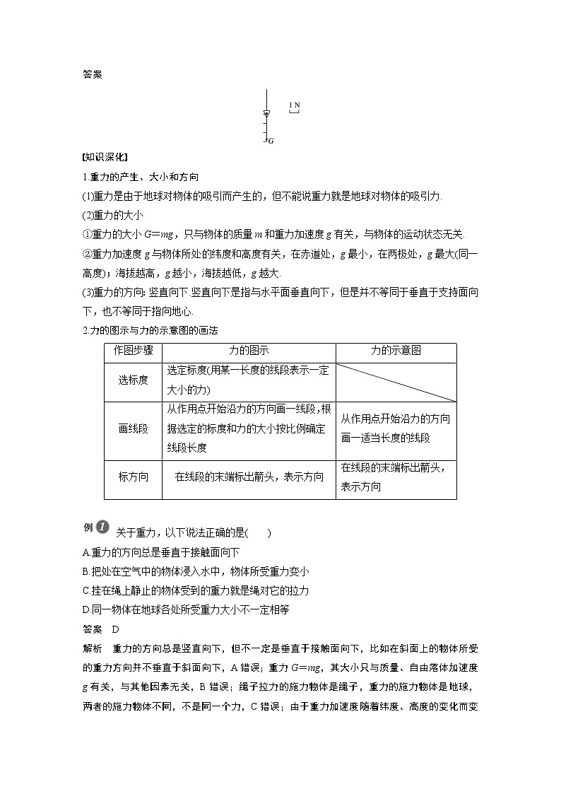 粤教版同步学案第三章 第一节 重力【解析版】03