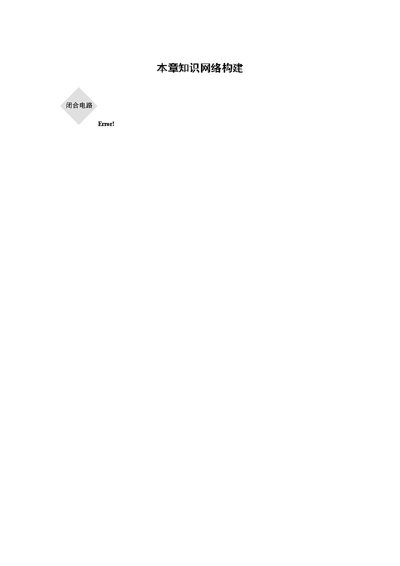 粤教版同步学案第四章 本章知识网络构建【解析版】01